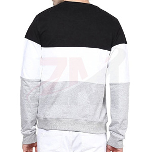 Sudadera de Cuello Redondo para Hombre, Estilo Color Block, Corte Regular, Tejido Casual, 100% Algodón, Ropa de Otoño, en Oferta - Product Image 2