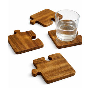 Factory hot Selling Wood <b>puzzle</b> Design jigsaw Coaster Eco-Friendly Dinnerware Set Water Glass Mats & Pads - Product Image 1