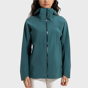 Veste d'hiver légère à capuche pour femme, imperméable, coupe-vent, veste de sport zippée, respirante, vêtements de randonnée en plein air - Product Image 5