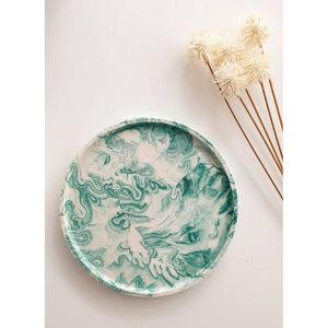 Modern Resin <b>Decorative</b> Trays Oval and Round Shapes Serving Tray - Product Image 3