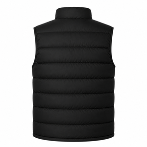 เสื้อแจ็คเก็ตพัฟเฟอร์สีดำสำหรับผู้ชาย ยี่ห้อ DUMELA คอตั้ง ซิปด้านหน้า มีโลโก้ กันลม เหมาะสำหรับฤดูหนาว สวมใส่สบาย เป็นมิตรกับสิ่งแวดล้อม บุด้วยใยโพลีเอสเตอร์ สีพื้น - Product Image 2