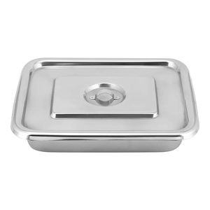 Plateau de rangement en acier inoxydable avec couvercle pour instruments chirurgicaux et stockage médical au meilleur prix de gros - Product Image 6