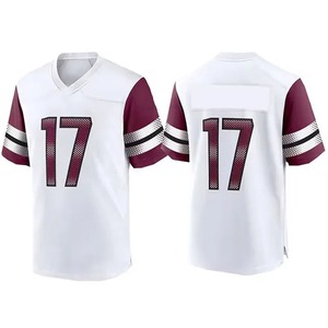 Maillot de football américain personnalisé, col en V, manches courtes, évacuation de l'humidité, 100% polyester, pour homme adulte, numéro d'équipe 16, impression par sublimation - Product Image 4