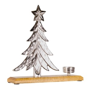 Decorative Wooden And Metal Christmas Decor Centerpiece Featuring Premium Materials And Festive Details - Product Image 6