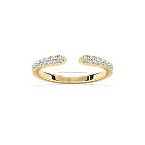 Bague de fiançailles minimaliste pour femme en or jaune massif 14 carats avec diamant naturel taille brillant de 0,25 ct, idéale pour un anniversaire de mariage - Product Image 1