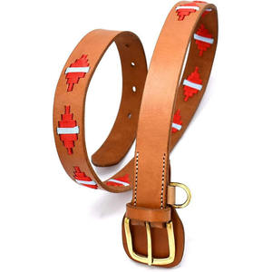 เข็มขัดหนังคุณภาพสูงสำหรับขี่ม้าและเล่นโปโล  ปักลายเพชรแบบกำหนดเองสำหรับผู้ชาย - Product Image 2