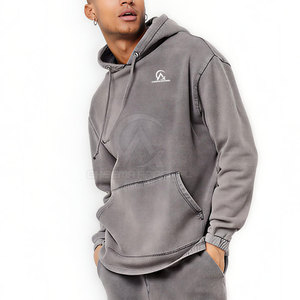 Collection Premium : Ensemble de survêtement délavé à l'acide en mélange de coton confortable, coupe décontractée, tenue athlétique décontractée pour le quotidien - Product Image 4