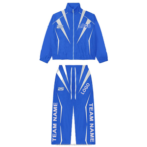 2025ชุดวอร์มผ้าไนลอนโอเวอร์ไซส์สำหรับผู้ชายชุดวอร์มเสื้อกันลมสะท้อนแสงและชุดจ๊อกกิ้งสำหรับผู้ชาย - Product Image 2