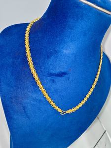 Cadena de Oro Sólido de 22K con Cuentas Intrincadas y Gancho en S, Joyería Fina Tradicional India para Hombres y Mujeres - Product Image 3