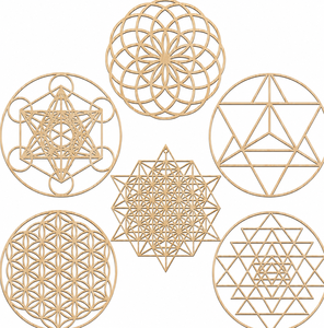 Decoración de Pared de Mandala de Madera Cortada con Láser, Panel de Arte Geométrico Decorativo para Colgar en la Pared, para Sala de Estar, Dormitorio, Oficina en Casa, Interior - Product Image 2