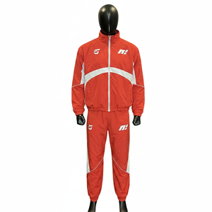 Survêtement unisexe pour homme, respirant, léger, en polyester/nylon, design personnalisable, patchwork, pantalon de jogging zippé, service OEM - Product Image 1