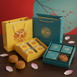 Custom Printing Personalized <b>Box</b> Mid Autumn Festival Mooncake Gift <b>Box</b> with Magnetic Closure and Luxury Finishing - Product Image 6