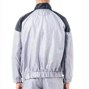 <b>White</b> Piping Zipper Pockets <b>2</b> <b>Pieces</b> <b>Set</b> Windbreaker Tracksuit for Man Custom Heavyweight Tracksuit Baggy Pant Jacket Reflective - Product Image 2