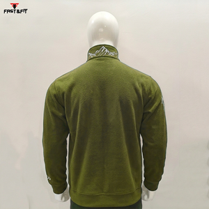 Veste polaire d'hiver pour homme, 100 % polyester, col montant, tendance, pour l'extérieur, enduite, vente en gros hiver - Product Image 4