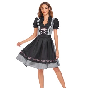 100% coton Altrosa Midi Dirndl Unique Style bavarois Oktoberfest Costume Jacquard motif brodé jupe robes décontractées - Product Image 2