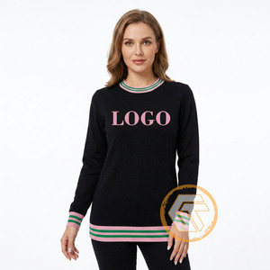 เสื้อสเวตเชิ้ตแขนยาวปักลาย Alpha Kappa สำหรับผู้หญิง  ผ้าฝ้ายฟลีซ 500 กรัม  คอลเลคชั่นฤดูหนาว/ฤดูใบไม้ร่วง  แบรนด์ GREEK TREASURES  แบบสั่งทำพิเศษ - Product Image 2