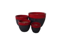 Grands pots de fleurs en argile céramique bleue Jardinières de jardin vitrées pour pépinière Grandes fournitures de jardin pour la plantation