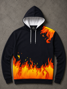 Sudaderas con Capucha para Hombre al por Mayor, Capucha Grande, Bordado 3D, Forro Antiestiramiento, 240g GSM, Felpa Gruesa de Poliéster/Algodón - Product Image 3