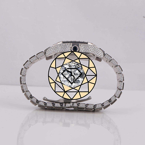 Bust Down Square <b>Case</b> Stainless Steel <b>Watch</b> Crystal Lab Diamond Band Burgundy Roman Dial Simple Mens Luxury Quartz <b>Watch</b> - Product Image 3