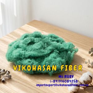 Relleno de Fibra Reciclada Verde 20D SD, Relleno de Alfombra y Colchón Sólido VIKOHASAN, Certificado OEKO-TEX - Product Image 2
