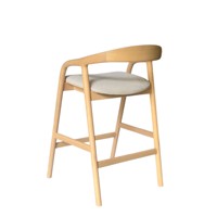 Chaise de bar en teck indonésien de qualité supérieure, tabouret de comptoir en bois massif pour îlot de cuisine, café, restaurant, exportation de meubles OEM ODM