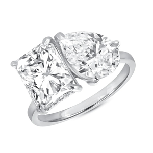 PEAR RADIANT Cut 3,25 Quilates Moissanite Diamond Ring joyería de compromiso de calidad original para ella en oro amarillo de 18K - Product Image 1