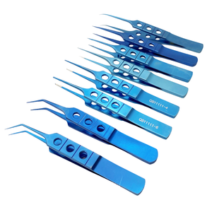 Pinzas Oftálmicas Manuales Premium para Trasplante Capilar, Implante y Capsulorhexis, Rectas, Anguladas y Dentadas, Instrumentos de Acero Inoxidable - Product Image 2