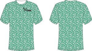 เสื้อยืดลายจุดสำหรับผู้ชายเสื้อผ้าที่ดุร้ายเสื้อยืดคอกลมแขนสั้นทรงพอดีตัวลำลองผ้าคอตตอนถักพิมพ์โลโก้ด้านหน้า - Product Image 1