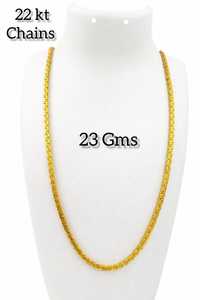 Conjunto de Joyería de Lujo para Hombre, Cadena de Oro Sólido de 22K, Estilo Clásico para Bodas y Fiestas, Eslabones Cilíndricos Texturizados de Alto Brillo, 47 Gramos, Auténtico - Product Image 3