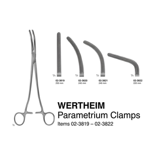 Pinzas de Histerectomía Wertheim Atraumata de 250 mm con Dientes Longitudinales, Instrumentos Quirúrgicos de Ginecología de Acero Inoxidable - Product Image 2