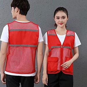 Gilet de sécurité réfléchissant haute visibilité en polyester pour hommes, couleur et logo personnalisés, haute qualité, respirant, séchage rapide, vêtements de travail - Product Image 5