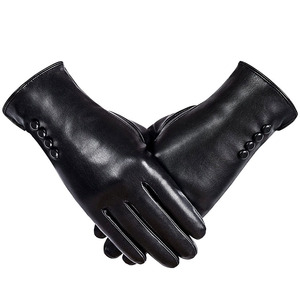 Outdoor Winter Warm Customized Men's Leather <b>Gloves</b> High Quality Comfortable Solid Color Wholesale Price - Product Image 4