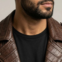 Veste en cuir pour homme durable, matériau résistant, coupe confortable, parfaite pour l'hiver, tenue décontractée