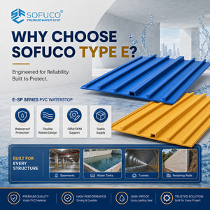 Construction and Expansion Joint Waterproofing Sofuco <b>PVC</b> EV200-ST Waterstop for Long-Term Concrete Protection - Product Image 4