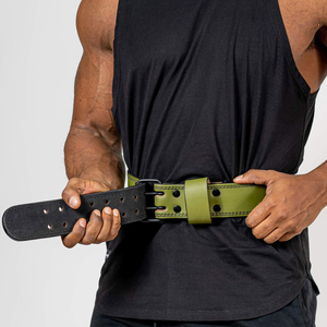 Genuine Power Fitness Heavy Duty Custom Cowhide Leather Weight Lifting Belt Non-Slip Back Support Custom Logo Color with OEM - Product Image 5