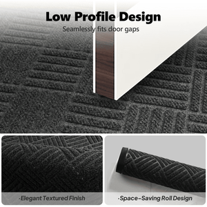Alfombrilla de Goma Gris con Rejilla Diagonal de 60x90x0.7cm, Alfombrilla Antifatiga Acolchada para Cocina, Hogar, Lavable, de Espuma, para Mesa - Product Image 5