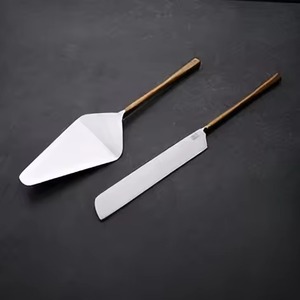 Ensemble de dessert pour dîner, couteau à gâteau en métal et spatule, élévateur à gâteau en acier inoxydable, vaisselle de fête - Product Image 1