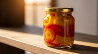 Pimientos en salmuera, sabor salado, verduras en conserva, recipiente de vidrio para almacenamiento, fabricante OEM de marca privada, en rodajas, 2 años de duración