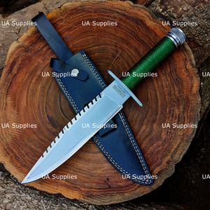 Couteau tactique à lame fixe en acier au carbone inspiré du film classique RAMBO First Blood, manche en bois, objet de collection, fabricant OEM DIY - Product Image 3