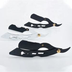 มีดพับสำหรับช่างตัดผมมีดโกนด้วยมือมีดโกนขอบตรงทำจากสเตนเลสสตีลสำหรับช่างตัดผม - Product Image 6