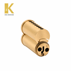 Cylindres de serrure à plusieurs options de cannelures, laiton satiné, cannelure à 7 broches R SFIC pour la sécurité des bâtiments commerciaux - Product Image 3