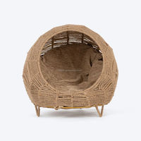 Personnalisé Chat Chien Repos Perchoir Chaise Lit Tissé À La Main En Fibres De Jute Cadre En Fer Robuste Caractéristiques De Protection Boîte D'été D'hiver Faible En Vrac