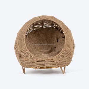 Customised Cat <b>Dog</b> Rest Perch Chair <b>Bed</b> Handwoven Jute Fibres Sturdy Iron Frame Protective Features Summer Winter Box Low Bulk - Product Image 3