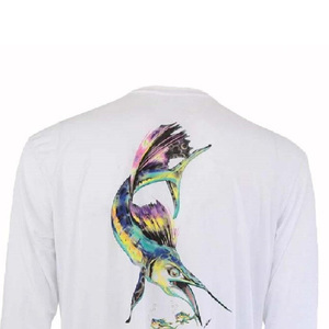 Maillots de pêche personnalisés à manches longues respirants imprimés par sublimation unisexe 100% polyester UPF 50 Protection solaire Tailles plus grandes - Product Image 5