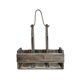 Estante para 3 Botellas de Vino de Madera de Teca, Diseño Minimalista, Hecho a Mano, Ecológico, con Asa de Cuerda - Product Image 2