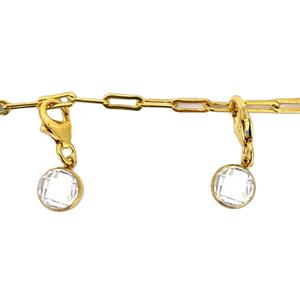 Pequeño Colgante de Cristal de Cuarzo de 6 mm |   Cierre de Langosta Chapado en Oro para Joyería, Ideal para Pulseras y Collares - Product Image 1
