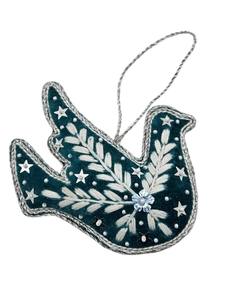 Ornement suspendu brodé au fil Zari motif oiseau, décor festif perlé, décoration de Noël, souvenir, article cadeau, vente en gros, exportation - Product Image 2