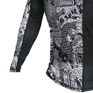 Haut de compression à manches longues pour homme, imprimé par sublimation, séchage rapide, pour entraînement hardcore et combat MMA - Product Image 4
