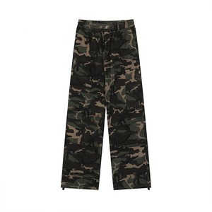 Nouvel Arrivage – Pantalon Cargo en Jean Camouflage Y2K Personnalisé pour Homme, Coupe Ample, Tissu Épais, Grande Taille, avec Cordon de Serrage, Style Hip Hop Urbain - Product Image 4