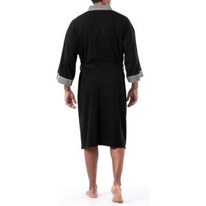 Men's 100% Cotton <b>Bathrobe</b> Comfortable <b>Hooded</b> and Longer Soft - Product Image 4